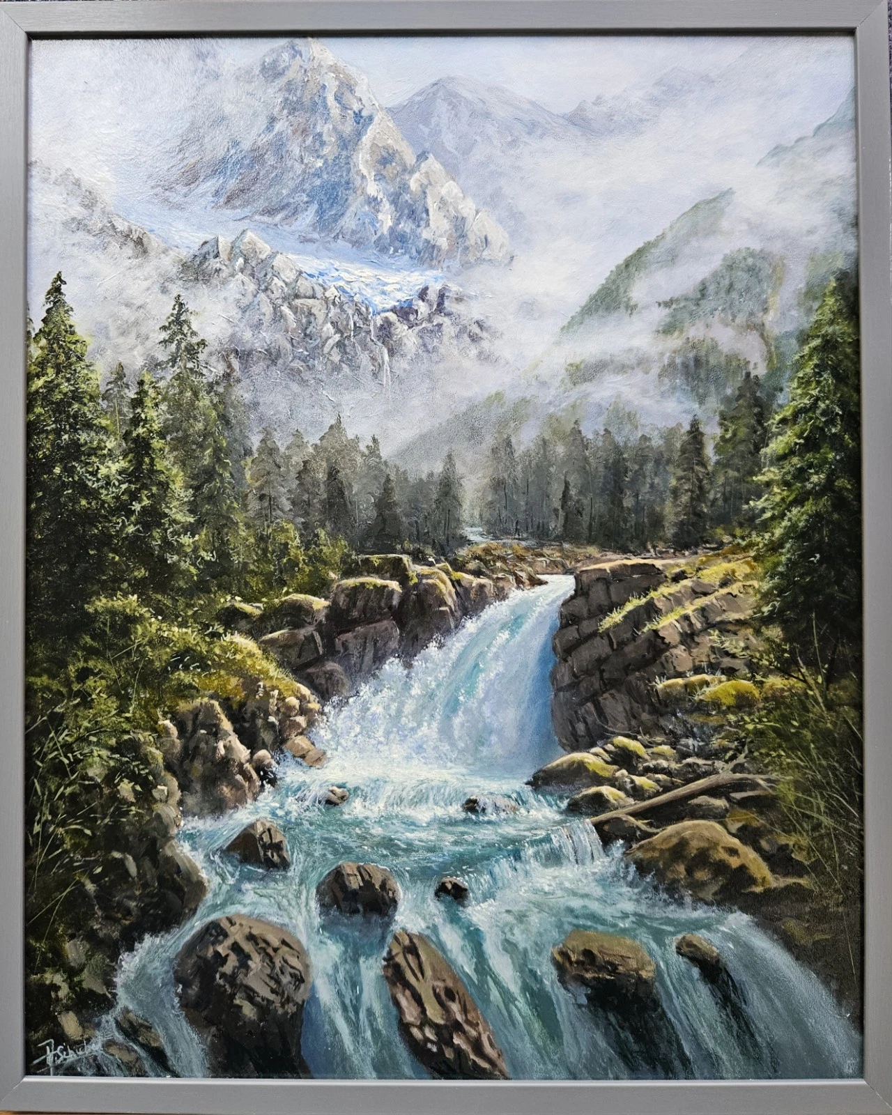 Wasserfall am Gletscherbach – weitere Ansicht